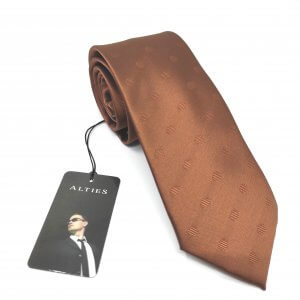 Elegancki Krawat Jasny Brąz