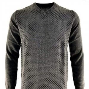 Sweter Popiel Czarne Kropki