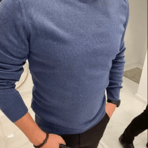 Półgolf Wełniany Niebieski