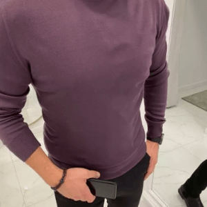 Półgolf Wełniany Fiolet