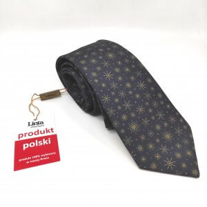 Świąteczny krawat Żółte Gwiazdki