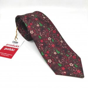 Krawaty Krawat Świąteczny Choinki