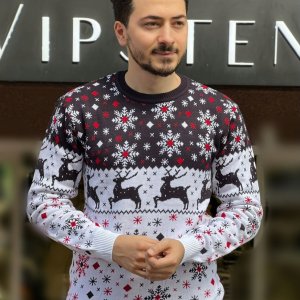Swetry Sweter Świąteczny Wełniany HIT