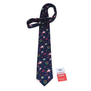 Krawat Świąteczny Mikołaje
