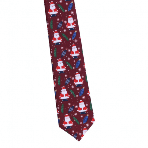 Krawaty Krawat Świąteczny Bordowy
